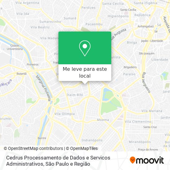 Cedrus Processamento de Dados e Servicos Administrativos mapa