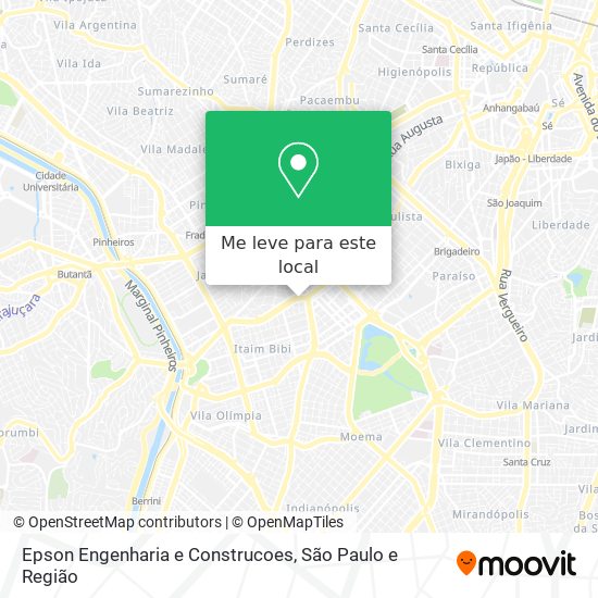 Epson Engenharia e Construcoes mapa