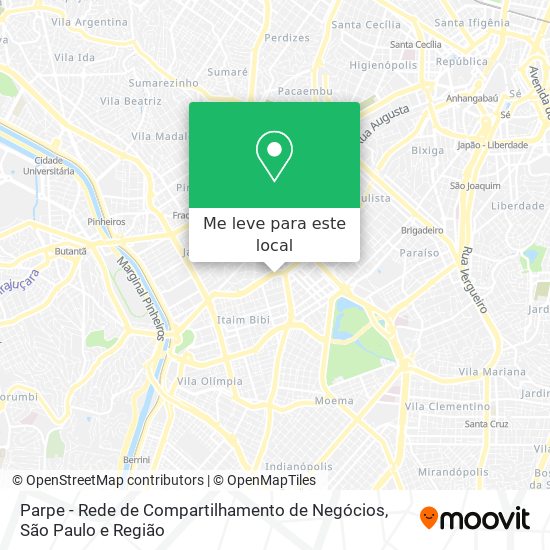 Parpe - Rede de Compartilhamento de Negócios mapa