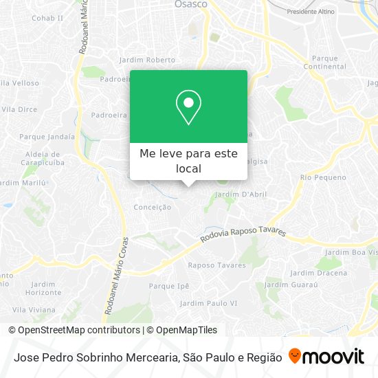 Jose Pedro Sobrinho Mercearia mapa