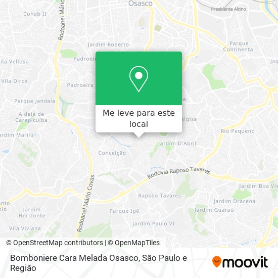 Bomboniere Cara Melada Osasco mapa