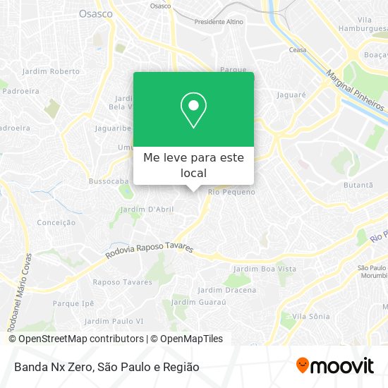 Banda Nx Zero mapa