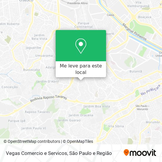 Vegas Comercio e Servicos mapa