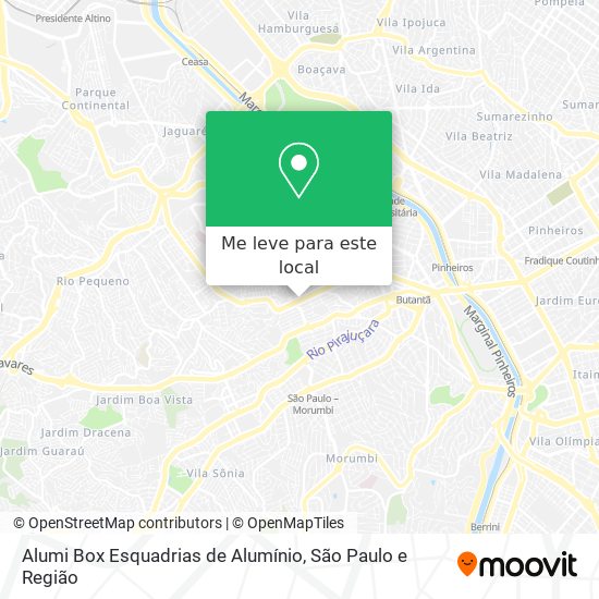 Alumi Box Esquadrias de Alumínio mapa