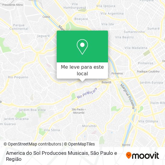 America do Sol Producoes Musicais mapa