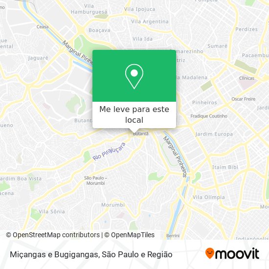 Miçangas e Bugigangas mapa