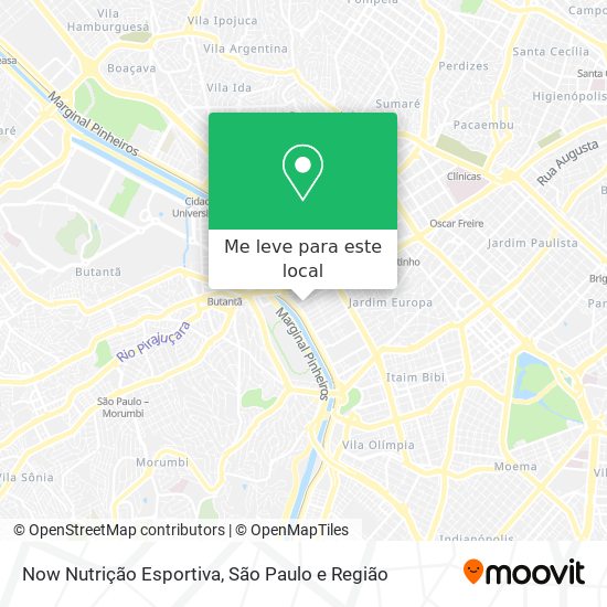 Now Nutrição Esportiva mapa