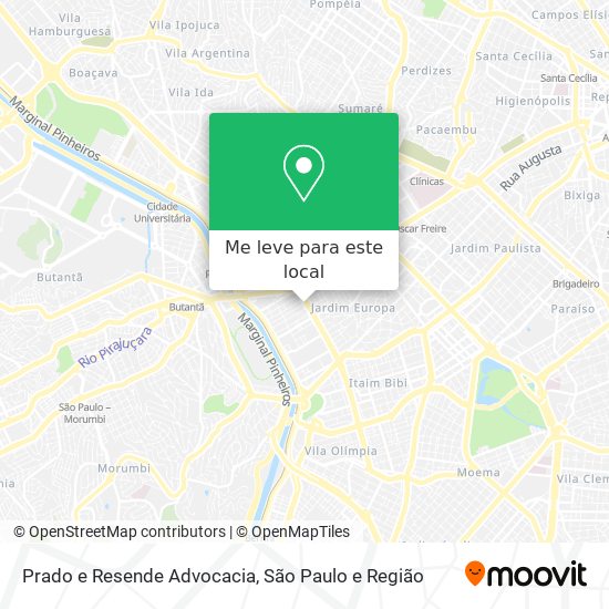 Prado e Resende Advocacia mapa