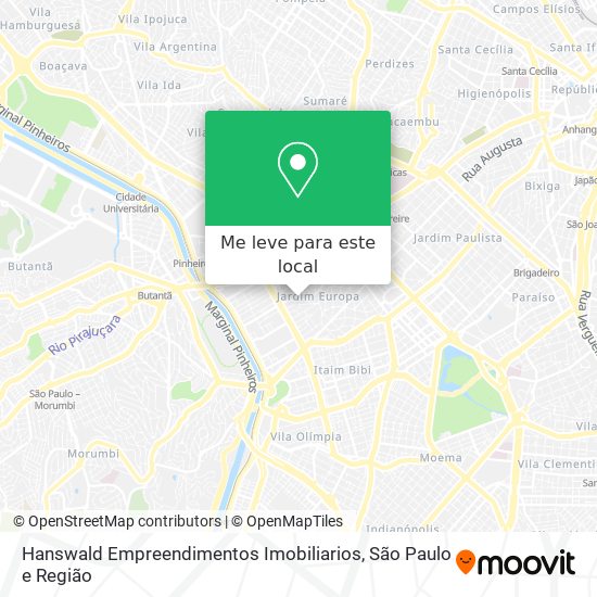 Hanswald Empreendimentos Imobiliarios mapa