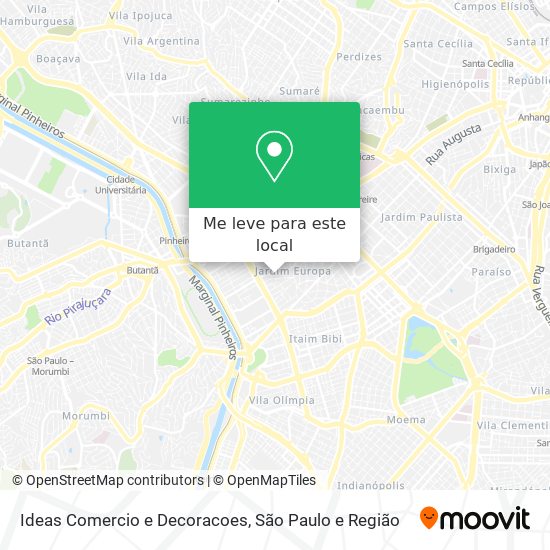 Ideas Comercio e Decoracoes mapa