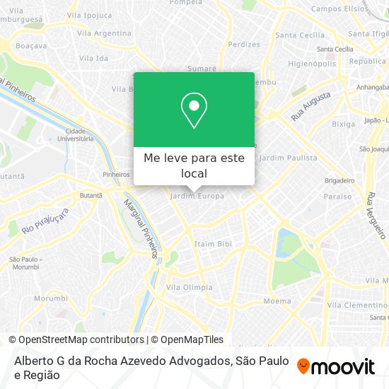 Alberto G da Rocha Azevedo Advogados mapa