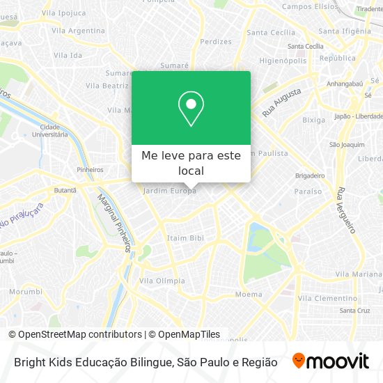 Bright Kids Educação Bilingue mapa