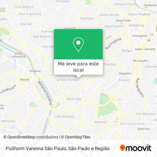 Poliform Varenna São Paulo mapa