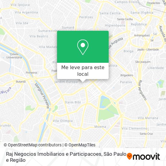 Raj Negocios Imobiliarios e Participacoes mapa