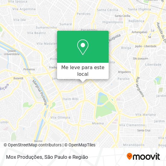 Mox Produções mapa