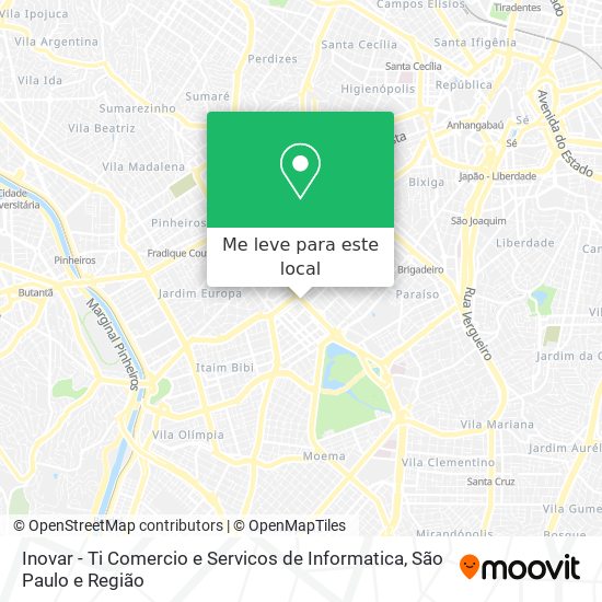 Inovar - Ti Comercio e Servicos de Informatica mapa