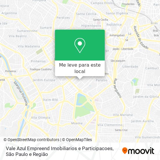 Vale Azul Empreend Imobiliarios e Participacoes mapa