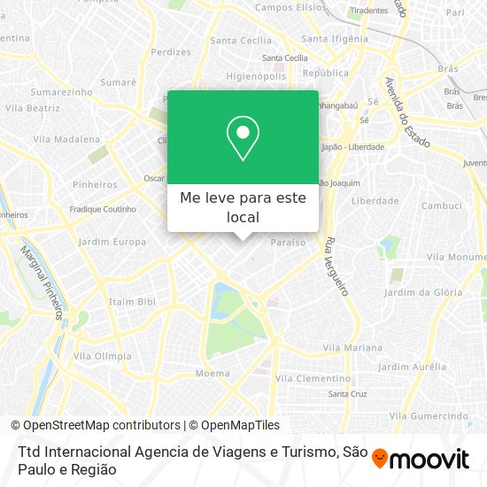 Ttd Internacional Agencia de Viagens e Turismo mapa