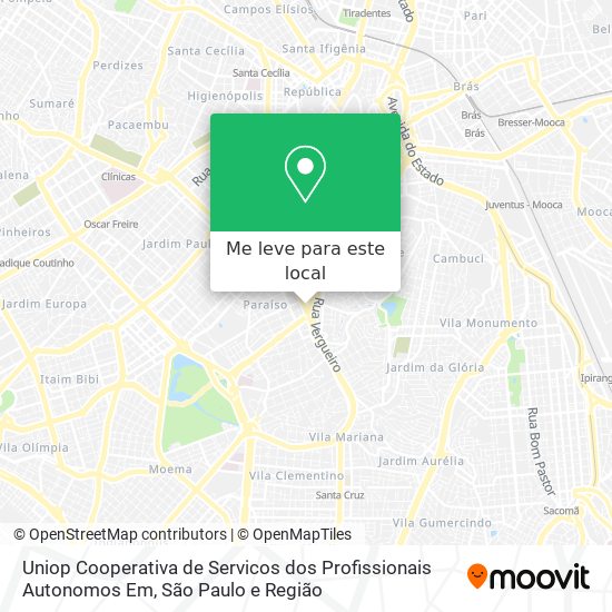 Uniop Cooperativa de Servicos dos Profissionais Autonomos Em mapa
