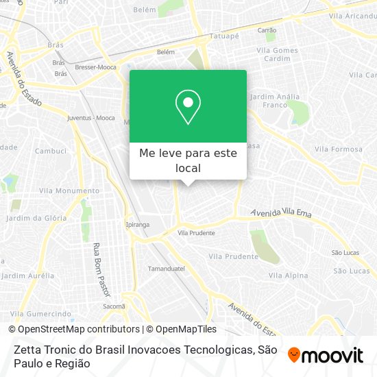 Zetta Tronic do Brasil Inovacoes Tecnologicas mapa