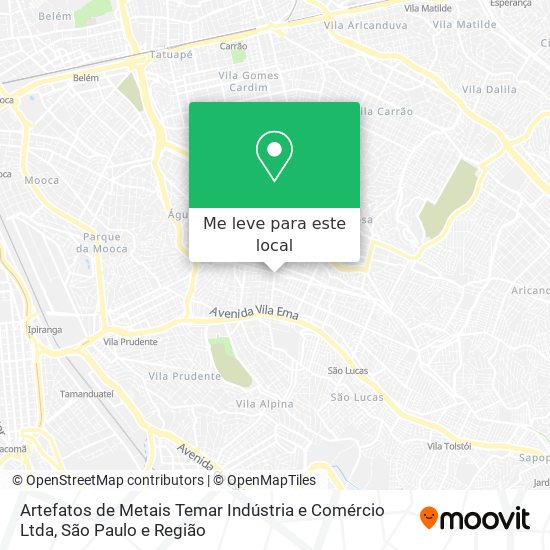Artefatos de Metais Temar Indústria e Comércio Ltda mapa