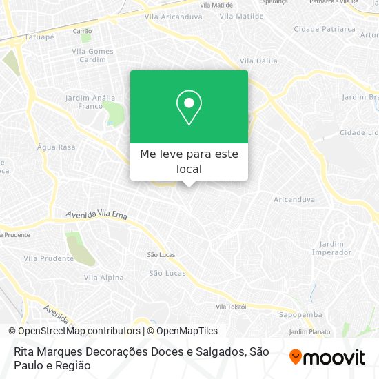 Rita Marques Decorações Doces e Salgados mapa