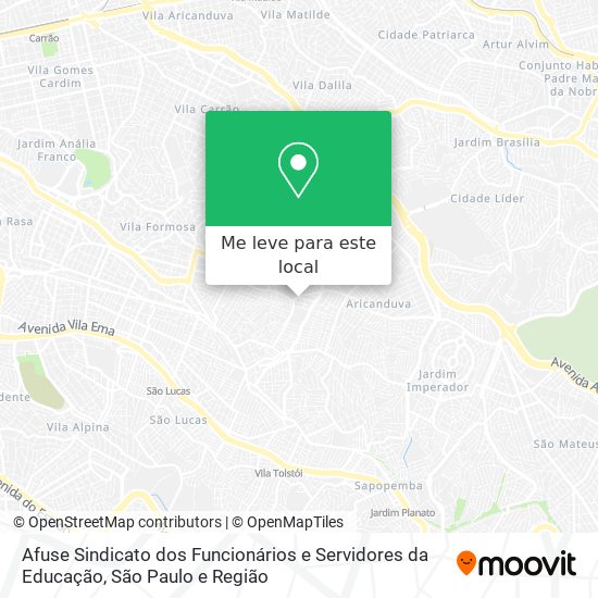 Afuse Sindicato dos Funcionários e Servidores da Educação mapa