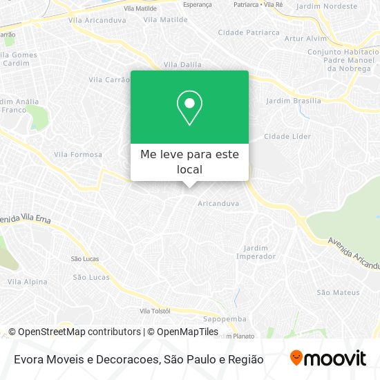 Evora Moveis e Decoracoes mapa