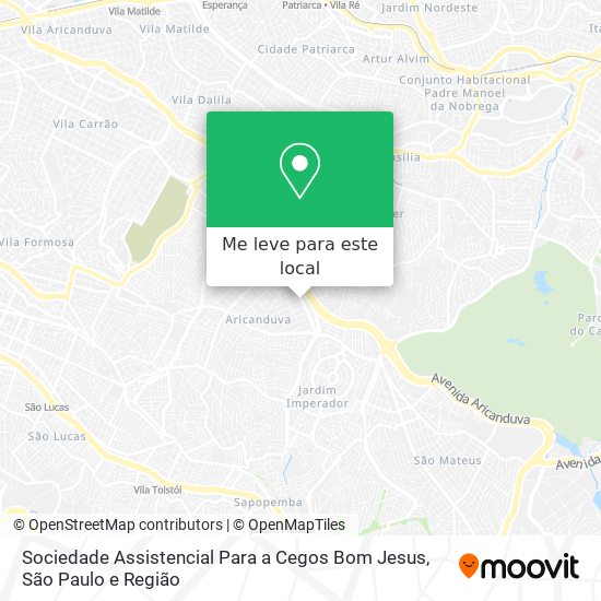 Sociedade Assistencial Para a Cegos Bom Jesus mapa