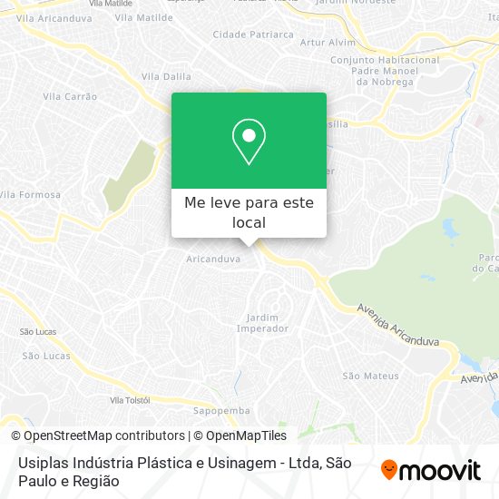 Usiplas Indústria Plástica e Usinagem - Ltda mapa