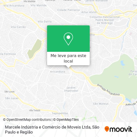 Marcele Indústria e Comércio de Moveis Ltda mapa