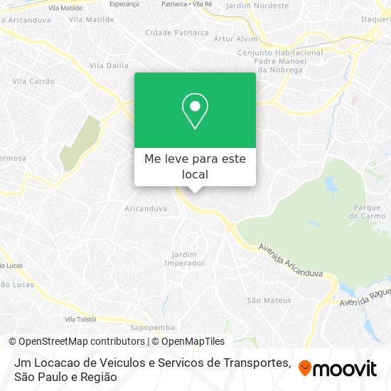 Jm Locacao de Veiculos e Servicos de Transportes mapa