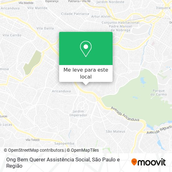 Ong Bem Querer Assistência Social mapa