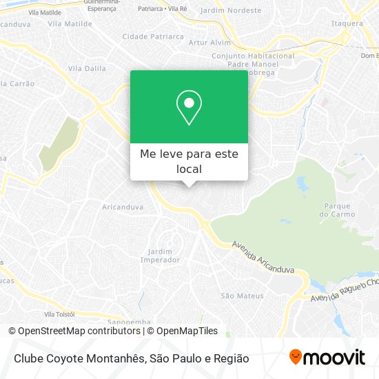 Clube Coyote Montanhês mapa