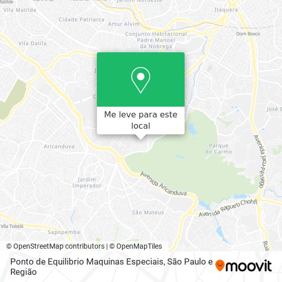 Ponto de Equilibrio Maquinas Especiais mapa