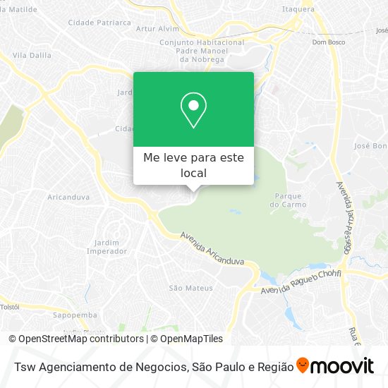 Tsw Agenciamento de Negocios mapa