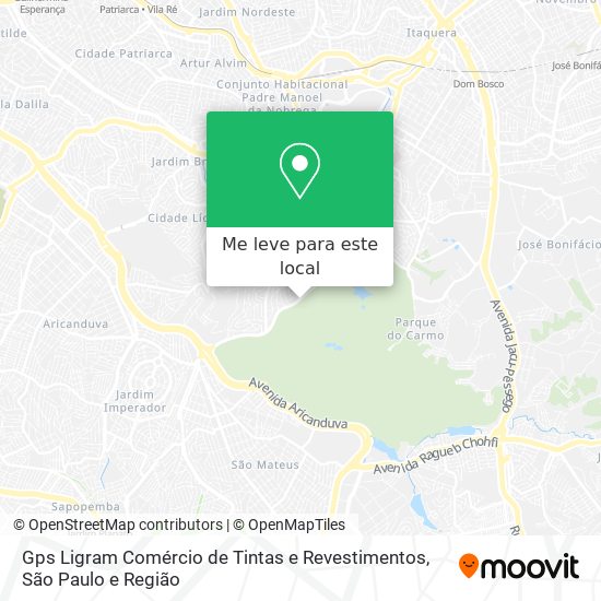 Gps Ligram Comércio de Tintas e Revestimentos mapa