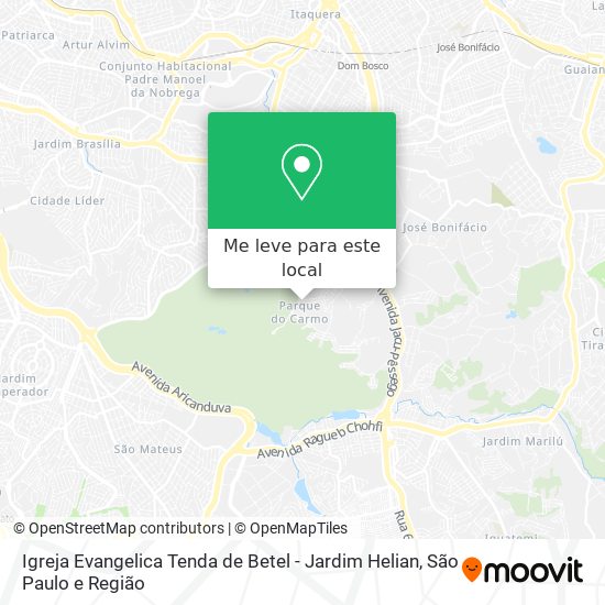 Igreja Evangelica Tenda de Betel - Jardim Helian mapa