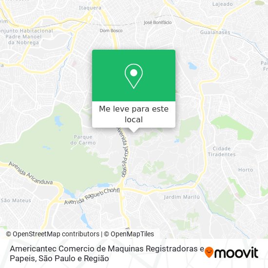 Americantec Comercio de Maquinas Registradoras e Papeis mapa