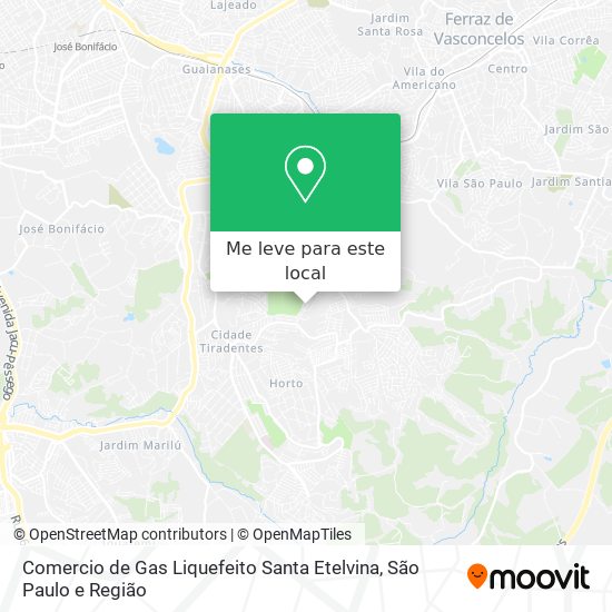 Comercio de Gas Liquefeito Santa Etelvina mapa