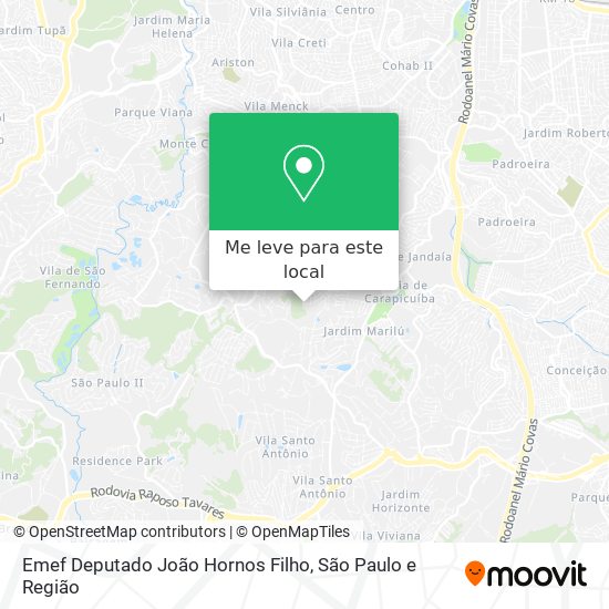 Emef Deputado João Hornos Filho mapa