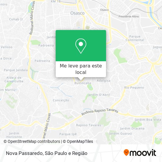 Nova Passaredo mapa