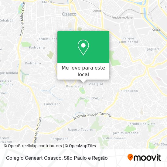 Colegio Ceneart Osasco mapa
