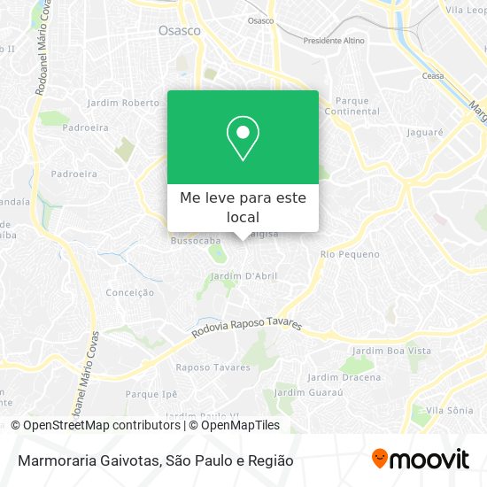 Marmoraria Gaivotas mapa