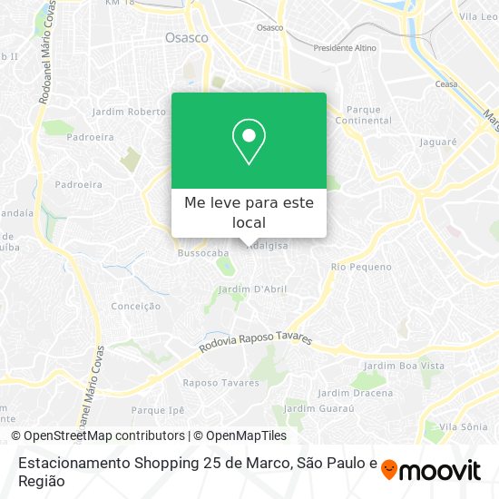 Estacionamento Shopping 25 de Marco mapa