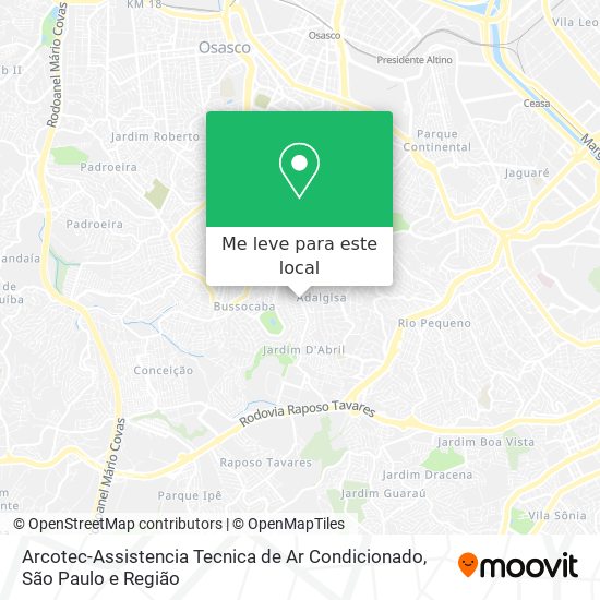 Arcotec-Assistencia Tecnica de Ar Condicionado mapa