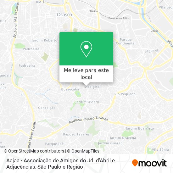 Aajaa - Associação de Amigos do Jd. d'Abril e Adjacências mapa