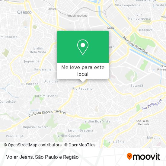 Voler Jeans mapa