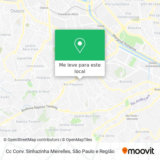 Cc Conv. Sinhazinha Meirelles mapa