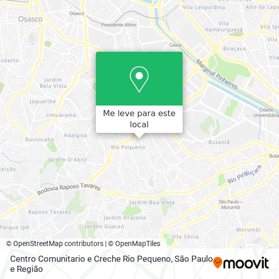 Centro Comunitario e Creche Rio Pequeno mapa